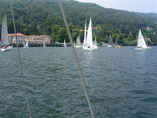 Veduta delle barche in lontananza